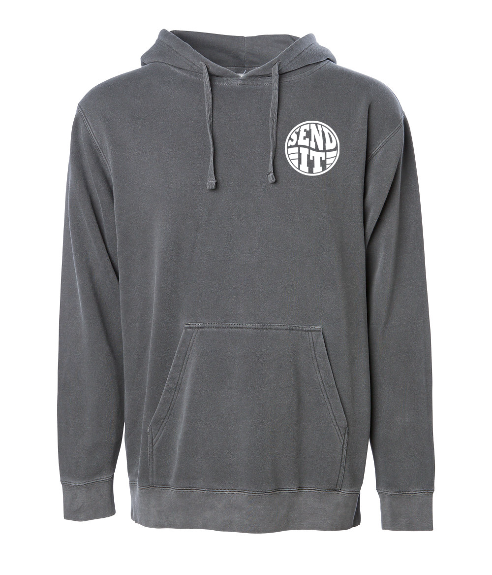 SEND IT PIGMENT DYED HOODED PULLOVER